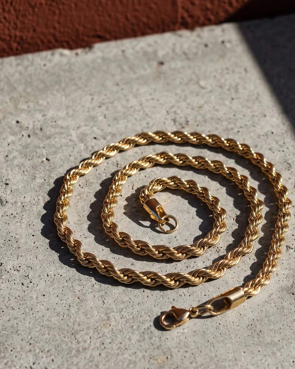 Sutli Bold Rope Chain, editorial photograph
