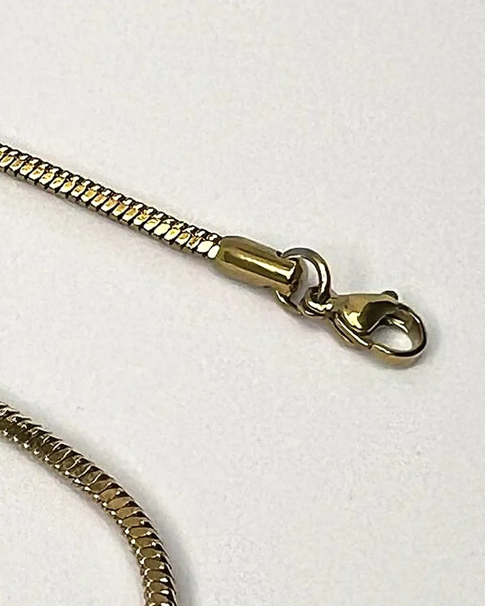 Column Snake Chain, clasp and construction detail